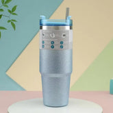 Liying 30 oz S.Tumbler with Handle and Straw Insulated Cup Travel (Blue)